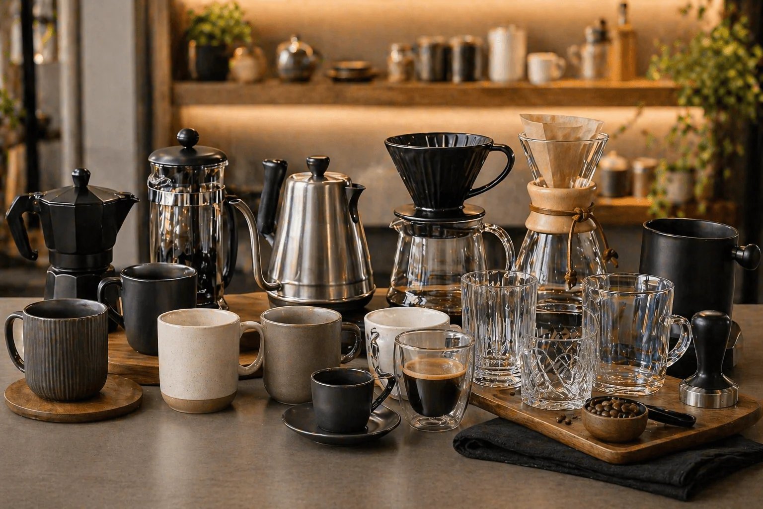 Acessórios para café, chá e bebidas
