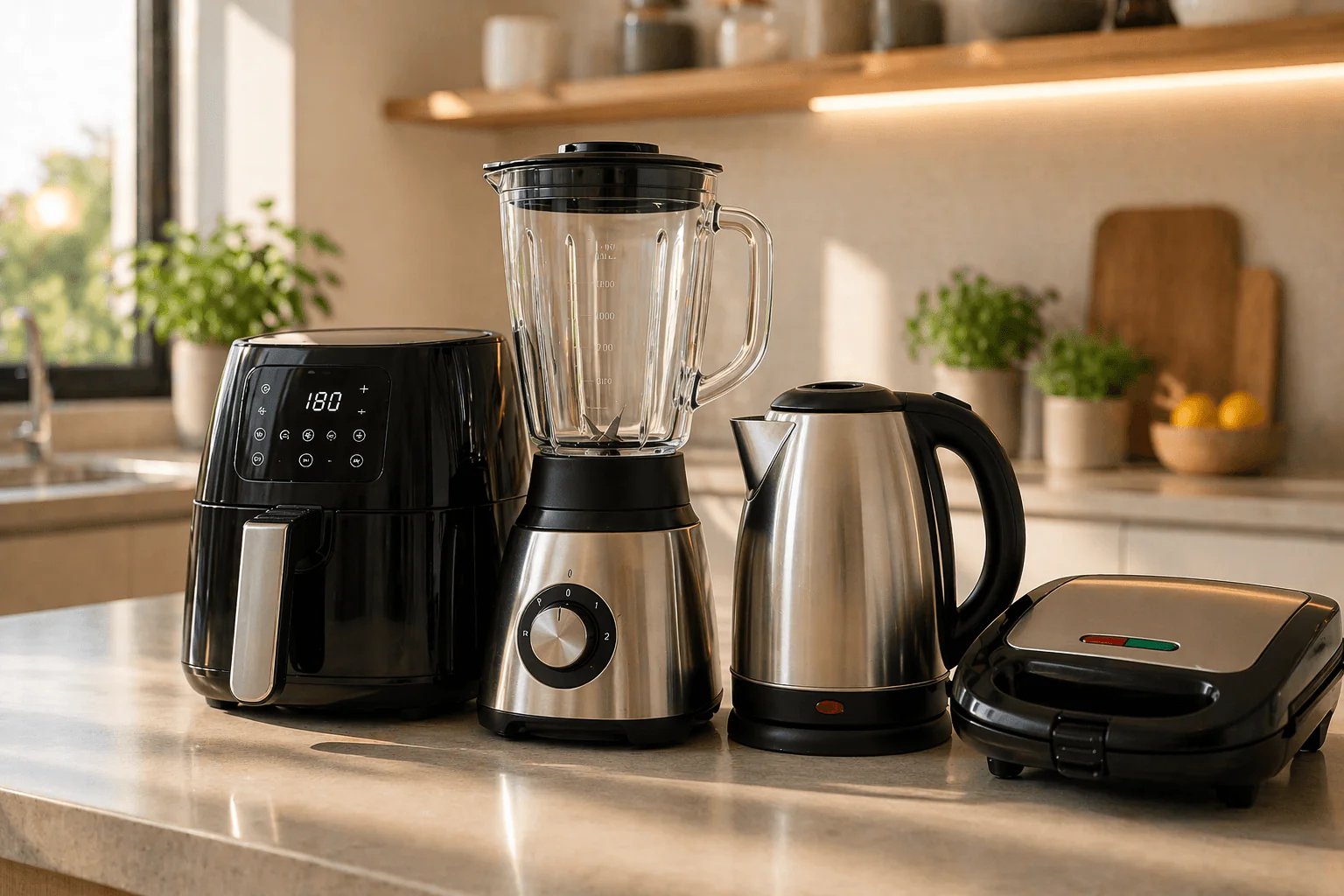 Eletroportáteis de cozinha como air fryer e liquidificador